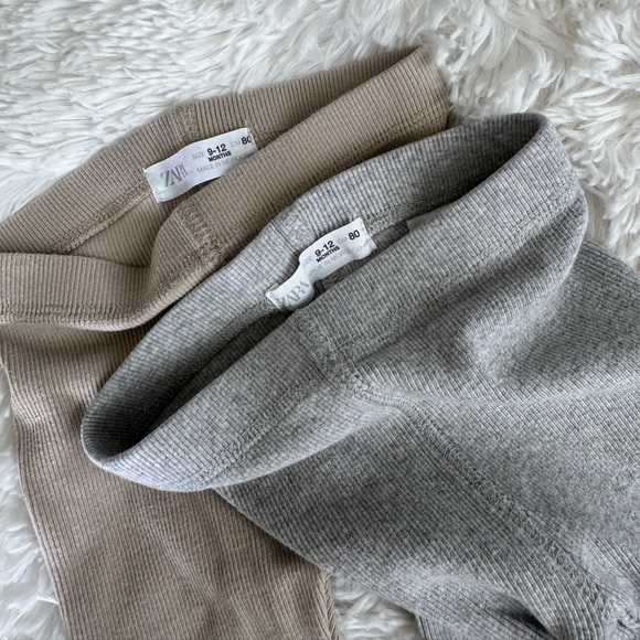 Zara Baby Ribbed Set of Leggings - Picture 8 of 8